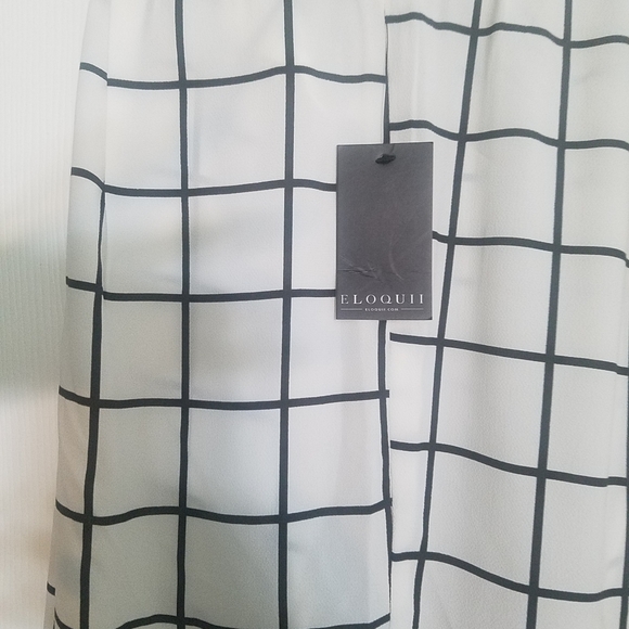 Checked wide leg Capri - Picture 2 of 4